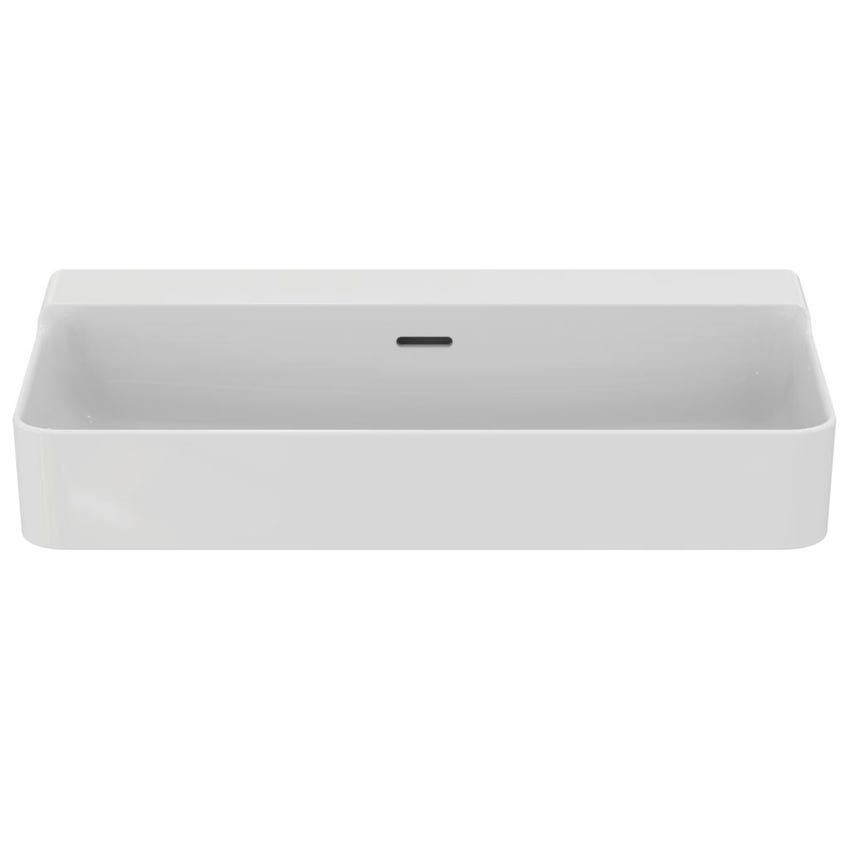 Immagine di Ideal Standard CONCA lavabo rettangolare da appoggio L.80 cm, con troppopieno, colore bianco finitura lucido T382801