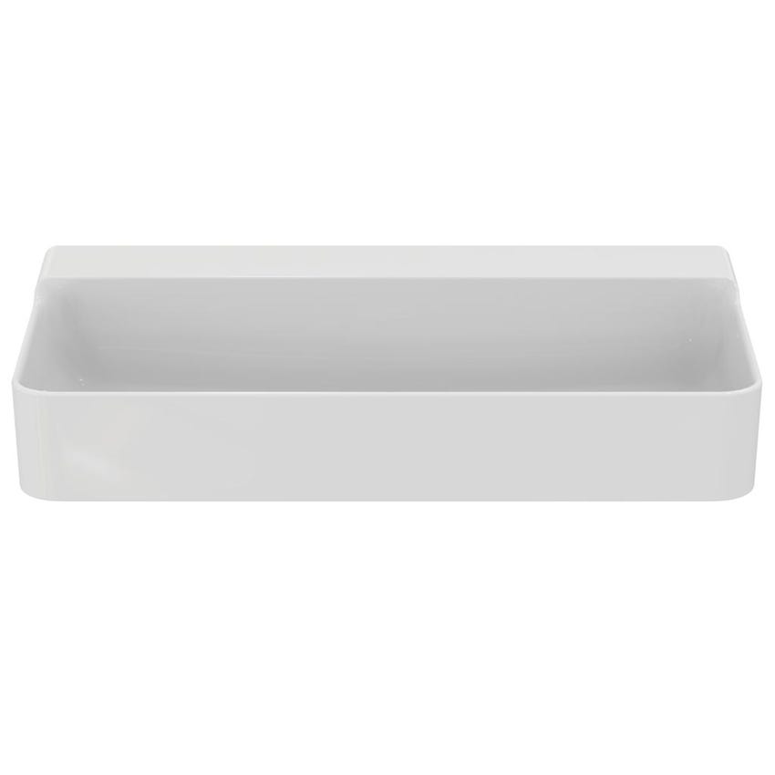 Immagine di Ideal Standard CONCA lavabo rettificato rettangolare sospeso o da appoggio L.80 cm, senza troppopieno, colore bianco finitura lucido T383101