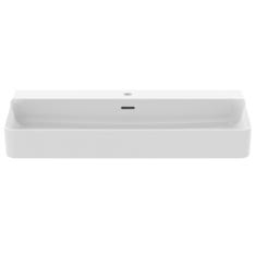 Immagine di Ideal Standard CONCA lavabo rettangolare da appoggio L.100 cm, monoforo, con troppopieno, colore bianco finitura lucido T383201