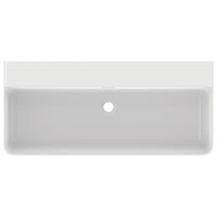 Immagine di Ideal Standard CONCA lavabo rettificato rettangolare sospeso o da appoggio L.100 cm, con troppopieno, colore bianco finitura lucido T383401
