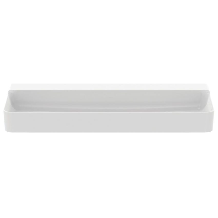 Immagine di Ideal Standard CONCA lavabo rettificato rettangolare sospeso o da appoggio L.120 cm, senza troppopieno, colore bianco finitura lucido T384501