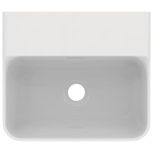 Immagine di Ideal Standard CONCA lavamani rettificato sospeso o da appoggio L.40 cm, con troppopieno, colore bianco finitura lucido T387701