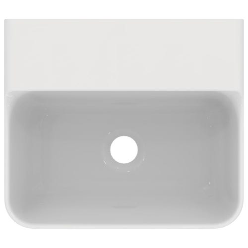 Immagine di Ideal Standard CONCA lavamani rettificato sospeso o da appoggio L.40 cm, senza troppopieno, colore bianco finitura lucido T387901