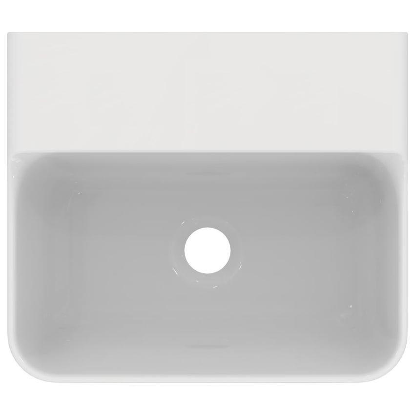 Immagine di Ideal Standard CONCA lavamani rettificato sospeso o da appoggio L.40 cm, senza troppopieno, colore bianco finitura lucido T387901