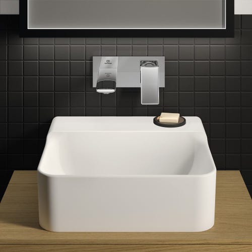 Immagine di Ideal Standard CONCA lavamani rettificato sospeso o da appoggio L.40 cm, senza troppopieno, colore bianco finitura lucido T387901