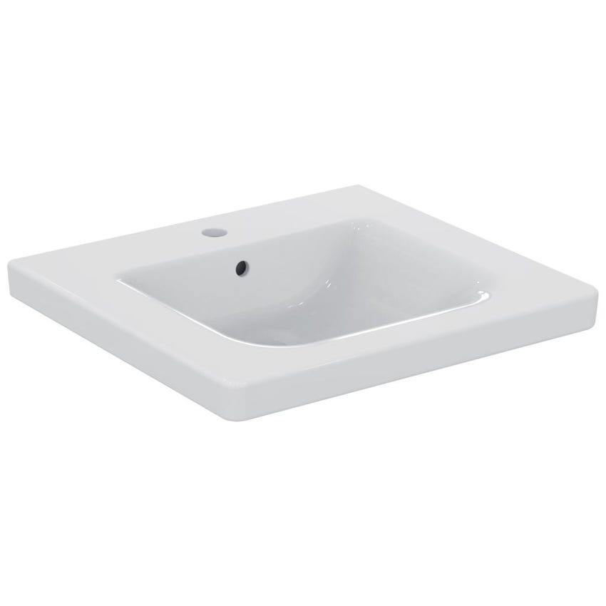 Immagine di Ideal Standard CONNECT FREEDOM lavabo L.60 cm, monoforo, con troppopieno, colore bianco finitura lucido E548201