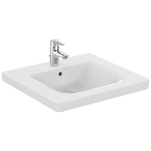Immagine di Ideal Standard CONNECT FREEDOM lavabo L.60 cm, monoforo, con troppopieno, colore bianco finitura lucido E548201
