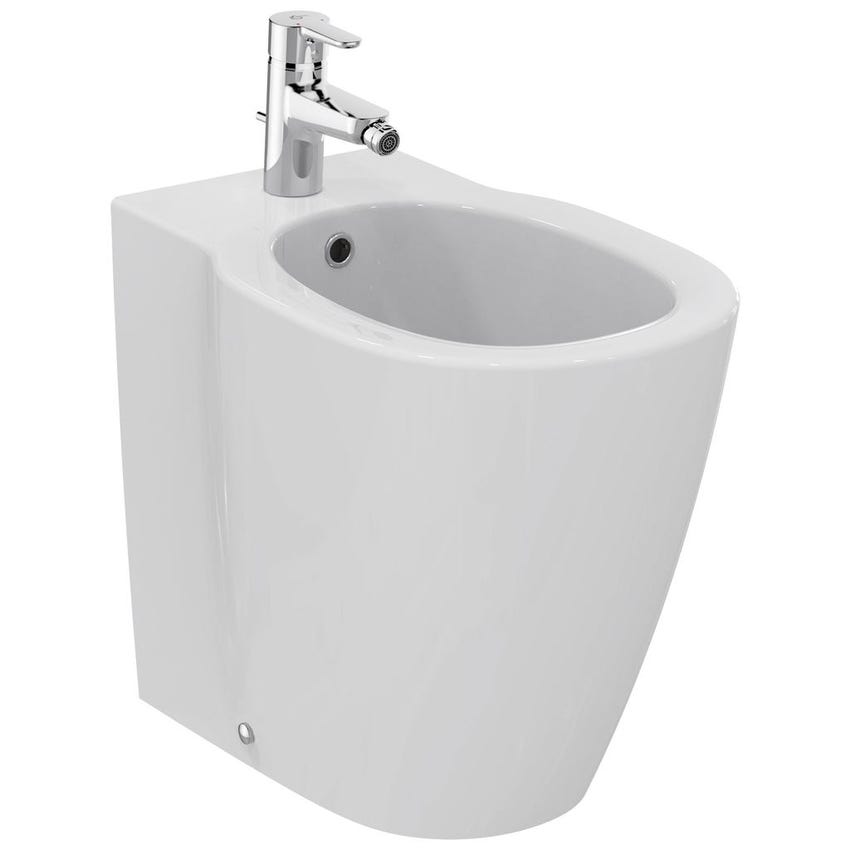 Immagine di Ideal Standard CONNECT FREEDOM bidet monoforo a terra per installazione filo parete, colore bianco E607401