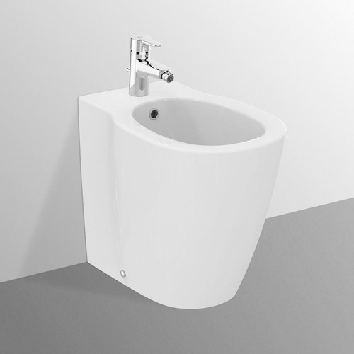Immagine di Ideal Standard CONNECT FREEDOM bidet monoforo a terra per installazione filo parete, colore bianco E607401