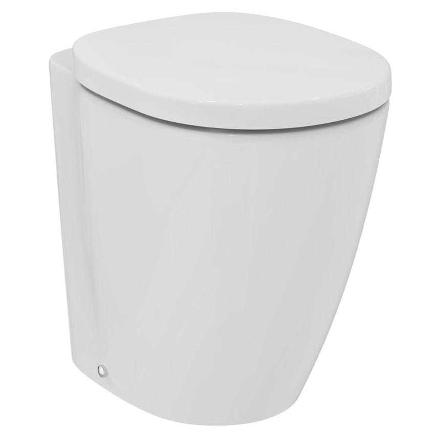 Immagine di Ideal Standard CONNECT FREEDOM vaso a pavimento per installazione filo parete, con sedile senza chiusura rallentata, colore bianco finitura lucido E828401