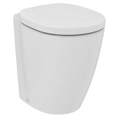 Immagine di Ideal Standard CONNECT FREEDOM vaso a pavimento per installazione filo parete, con sedile a chiusura rallentata, colore bianco finitura lucido E828501