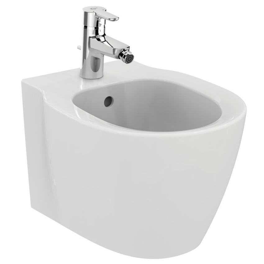 Immagine di Ideal Standard CONNECT SPACE bidet sospeso a profondità ridotta con fissaggi nascosti, colore bianco finitura lucido E119201