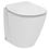 Immagine di Ideal Standard CONNECT SPACE vaso a pavimento filo parete, profondità ridotta, con fissaggi nascosti, con sedile slim a sgancio rapido, colore bianco E130901