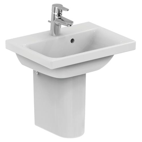 Immagine di Ideal Standard CONNECT SPACE lavabo top L.50 cm, monoforo, con troppopieno, profondità ridotta, colore bianco E132301