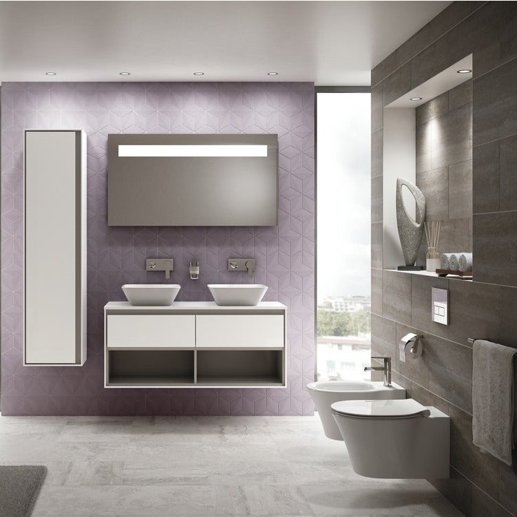 Immagine di Ideal Standard CONNECT AIR vaso sospeso AquaBlade®, con sedile slim a sgancio rapido, colore bianco E008201