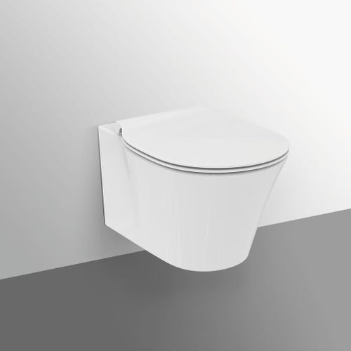 Immagine di Ideal Standard CONNECT AIR vaso sospeso AquaBlade®, con sedile slim a sgancio rapido, colore bianco E008201