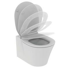 Immagine di Ideal Standard CONNECT AIR vaso sospeso AquaBlade®, con sedile slim a chiusura rallentata, colore bianco E008701