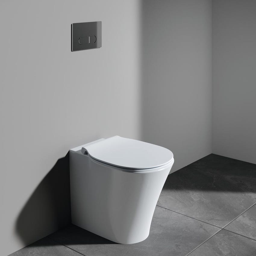 Ideal Standard E004901 CONNECT AIR vaso a pavimento AquaBlade®, con sedile  slim a chiusura rallentata, colore bianco