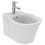 Immagine di Ideal Standard CONNECT AIR set sanitari sospesi, vaso AquaBlade® con sedile a sgancio rapido, senza discesa rallentata, bidet monoforo con troppopieno, colore bianco finitura lucido E008201-E026601