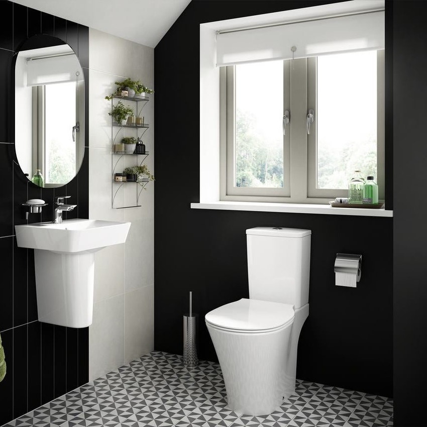 Immagine di Ideal Standard CONNECT AIR cassetta completa con batteria double flush, entrata dal basso, colore bianco E026701