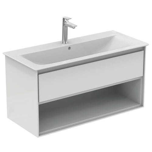 Immagine di Ideal Standard CONNECT AIR lavabo top 100 cm, monoforo, con troppopieno, colore bianco E027401