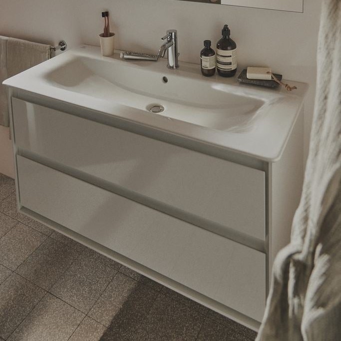 Immagine di Ideal Standard CONNECT AIR lavabo top 100 cm, monoforo, con troppopieno, colore bianco E027401
