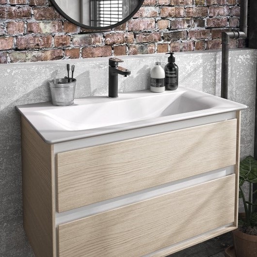 Ideal Standard E027901 CONNECT AIR lavabo top 80 cm, monoforo, con  troppopieno, colore bianco