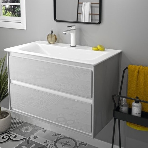 Immagine di Ideal Standard CONNECT AIR lavabo top 80 cm, monoforo, con troppopieno, colore bianco E027901