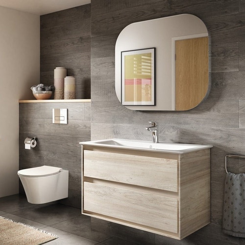 Immagine di Ideal Standard CONNECT AIR lavabo top 80 cm, monoforo, con troppopieno, colore bianco E027901
