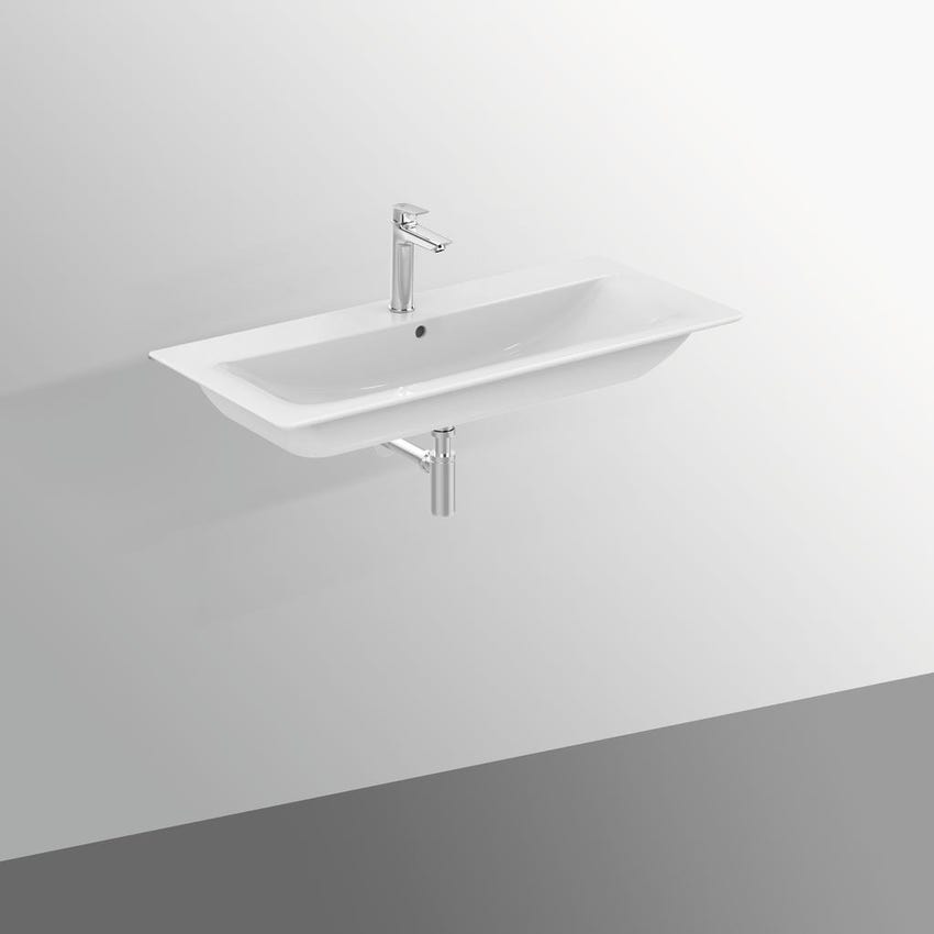 Immagine di Ideal Standard CONNECT AIR lavabo top 80 cm, monoforo, con troppopieno, colore bianco E027901