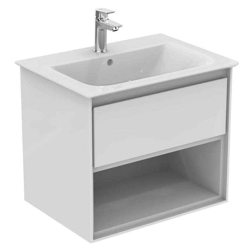 Immagine di Ideal Standard CONNECT AIR lavabo top 60 cm, monoforo, con troppopieno, colore bianco E028901