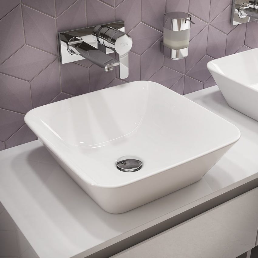 Immagine di Ideal Standard CONNECT AIR lavabo da appoggio L.40 cm, senza troppopieno, colore bianco E034701
