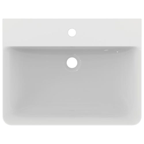 Immagine di Ideal Standard CONNECT AIR lavabo Cube L.60 cm, con foro centrale aperto per la rubinetteria e troppopieno, colore bianco E074201