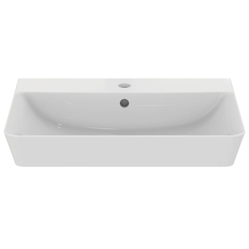 Immagine di Ideal Standard CONNECT AIR lavabo Cube L.60 cm, con foro centrale aperto per la rubinetteria e troppopieno, colore bianco E074201