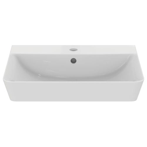 Immagine di Ideal Standard CONNECT AIR lavabo Cube L.55 cm, con foro centrale aperto per la rubinetteria e troppopieno, colore bianco E074401
