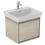 Immagine di Ideal Standard CONNECT AIR lavabo Cube L.55 cm, con foro centrale aperto per la rubinetteria e troppopieno, colore bianco E074401