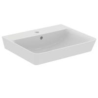 Immagine di Ideal Standard CONNECT AIR lavabo Cube L.55 cm, con foro centrale aperto per la rubinetteria e troppopieno, colore bianco E074401