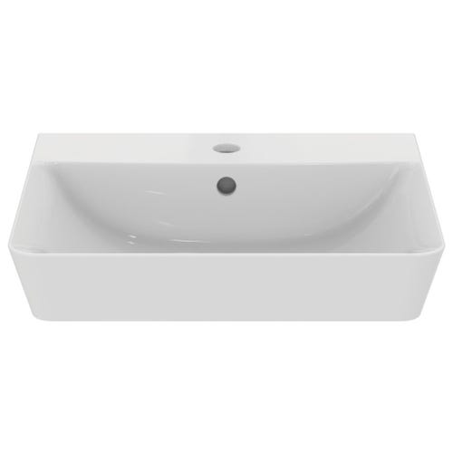 Immagine di Ideal Standard CONNECT AIR lavabo Cube L.50 cm, con foro centrale aperto per la rubinetteria e troppopieno, colore bianco E074601