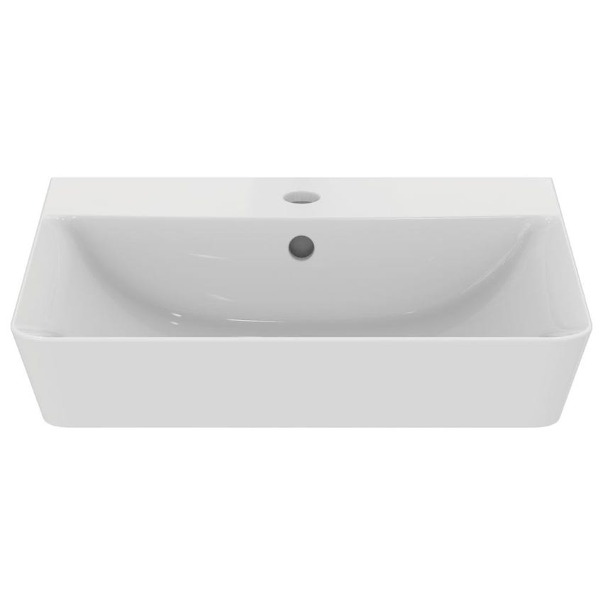 Immagine di Ideal Standard CONNECT AIR lavabo Cube L.50 cm, con foro centrale aperto per la rubinetteria e troppopieno, colore bianco E074601