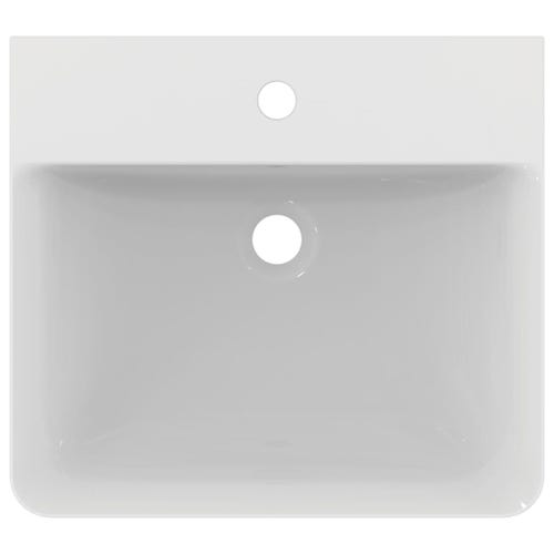 Immagine di Ideal Standard CONNECT AIR lavabo Cube L.50 cm, con foro centrale aperto per la rubinetteria e troppopieno, colore bianco E074601
