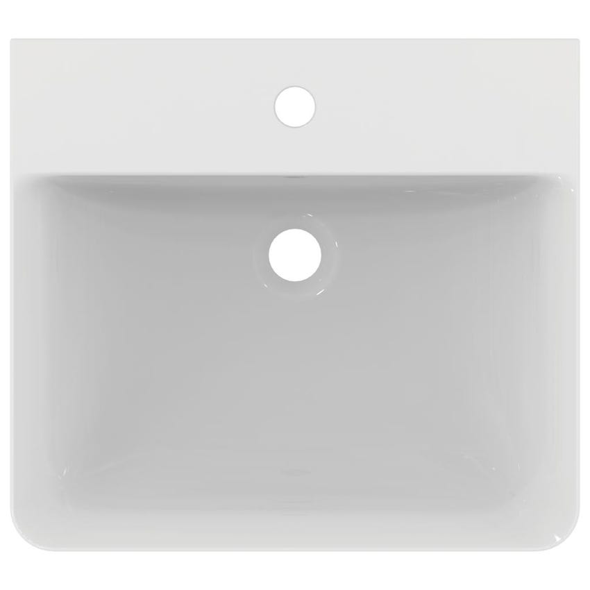 Immagine di Ideal Standard CONNECT AIR lavabo Cube L.50 cm, con foro centrale aperto per la rubinetteria e troppopieno, colore bianco E074601