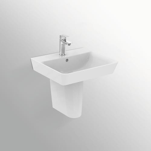 Immagine di Ideal Standard CONNECT AIR lavabo Cube L.50 cm, con foro centrale aperto per la rubinetteria e troppopieno, colore bianco E074601