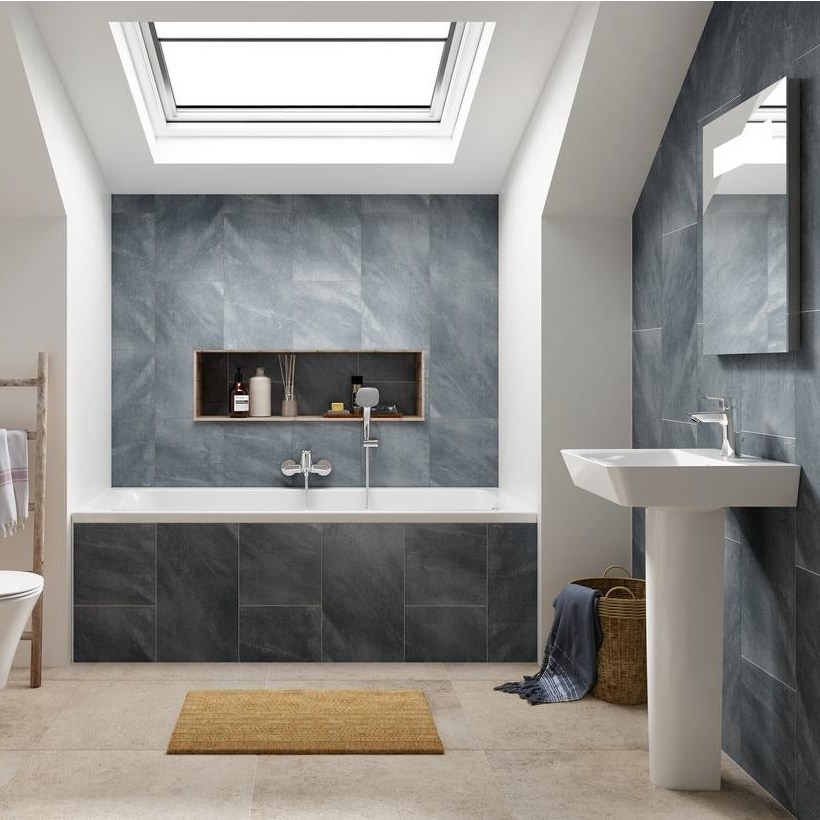 Immagine di Ideal Standard CONNECT AIR lavabo Cube L.50 cm, con foro centrale aperto per la rubinetteria e troppopieno, colore bianco E074601