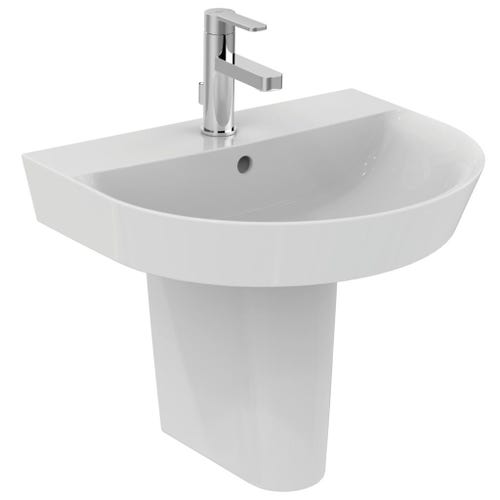 Immagine di Ideal Standard CONNECT AIR lavabo Arc 55 cm monoforo, con troppopieno, colore bianco E137901