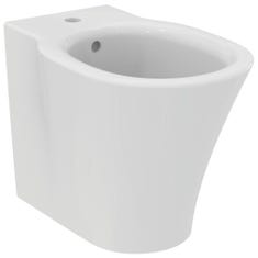 Immagine di Ideal Standard CONNECT AIR bidet a pavimento, a filo parete, monoforo, con troppopieno, con fissaggi completamente nascosti, colore bianco E233401