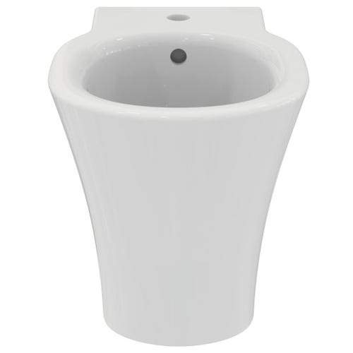 Immagine di Ideal Standard CONNECT AIR bidet a pavimento, a filo parete, monoforo, con troppopieno, con fissaggi completamente nascosti, colore bianco E233401