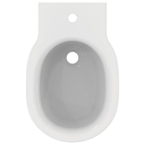 Immagine di Ideal Standard CONNECT AIR bidet a pavimento, a filo parete, monoforo, con troppopieno, con fissaggi completamente nascosti, colore bianco E233401