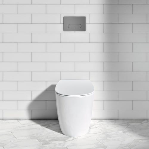 Immagine di Ideal Standard CONNECT vaso a pavimento filo parete AquaBlade®, con sedile slim a sgancio rapido, colore bianco E052501