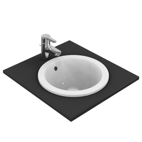 Immagine di Ideal Standard CONNECT lavabo rotondo da incasso soprapiano Ø 38 cm, con troppopieno, colore bianco E505101