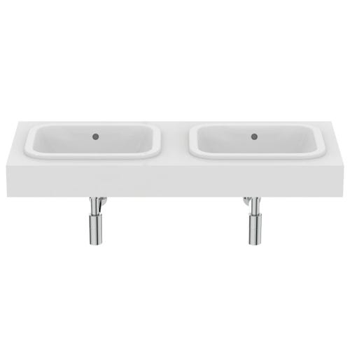 Immagine di Ideal Standard CONNECT lavabo rettangolare da incasso soprapiano L.50 cm, con troppopieno, colore bianco E505701